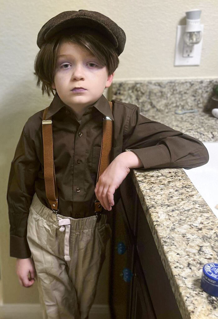 My Child Dressed As Jack Dawson From "Titanic" For Halloween