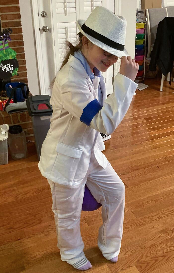 My Daughter Dressed Up As Michael Jackson From The Smooth Criminal Music Video
