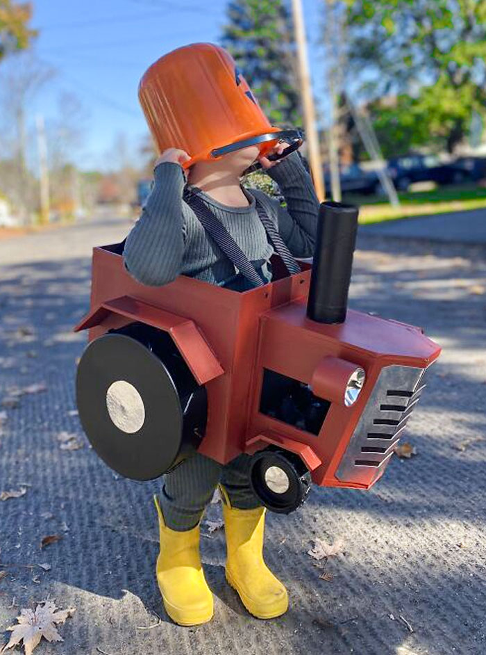 My Daughter Wanted To Be A Tractor For Halloween. So I Made Her A Tractor