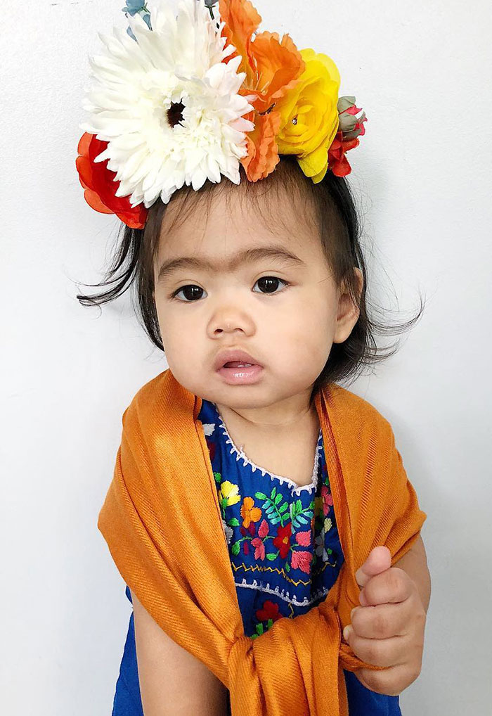 Happy Halloween From Frida. Baby Already Had The Brows, So Naturally, This Was The Perfect Costume Idea