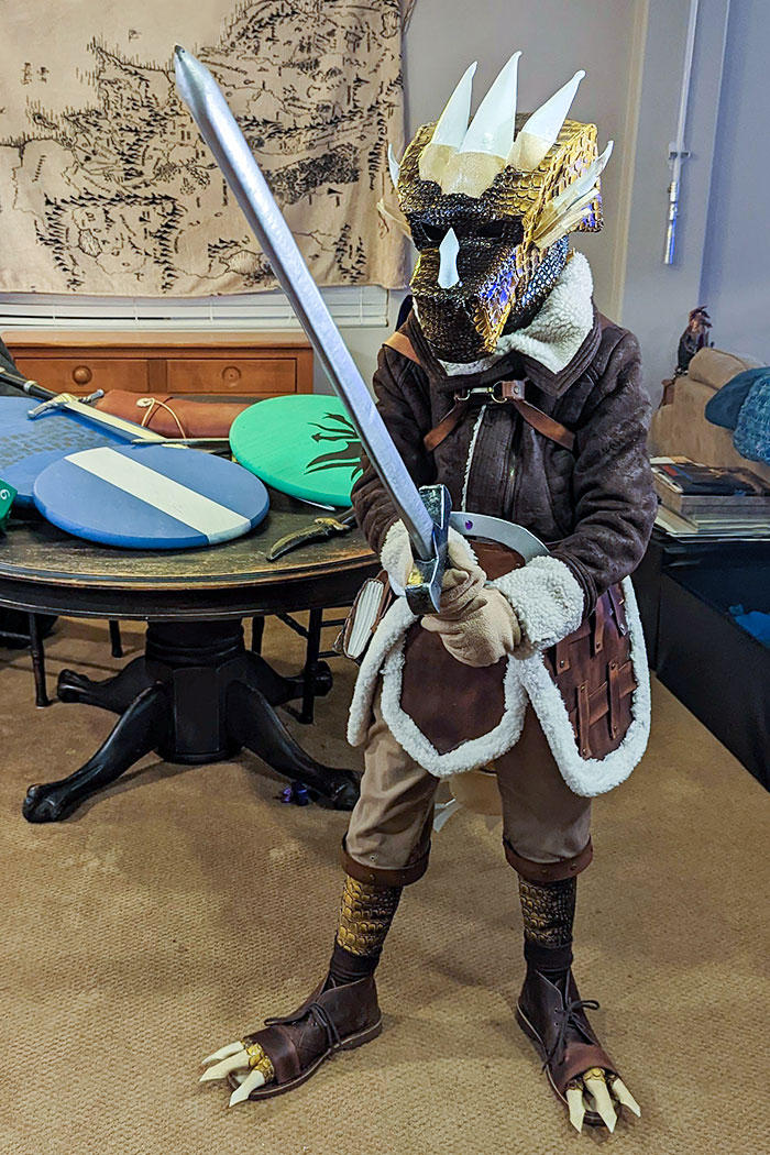 My Son Wanted To Be His Dragonborn Character For Halloween