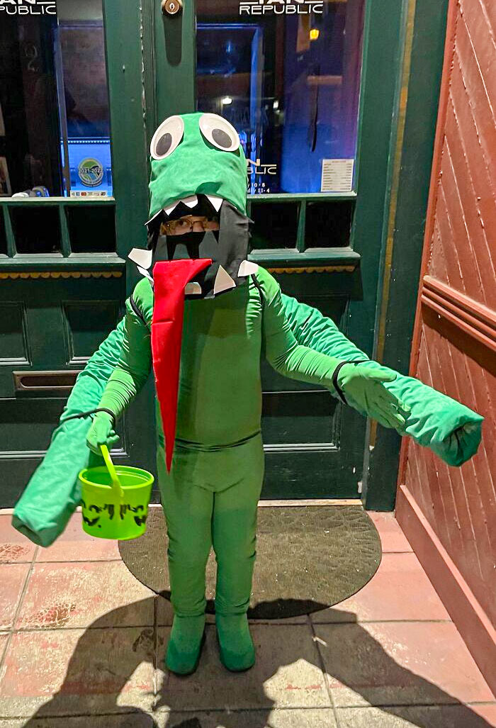 My Son's Green Costume For Halloween