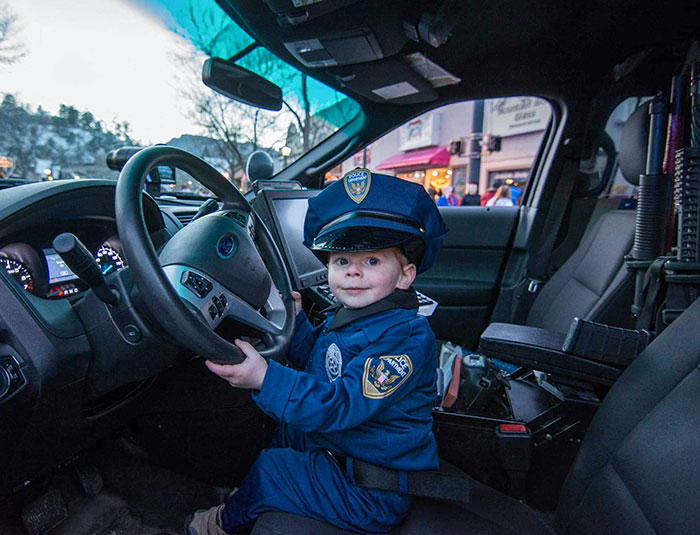 Halloween In The Police Cruiser