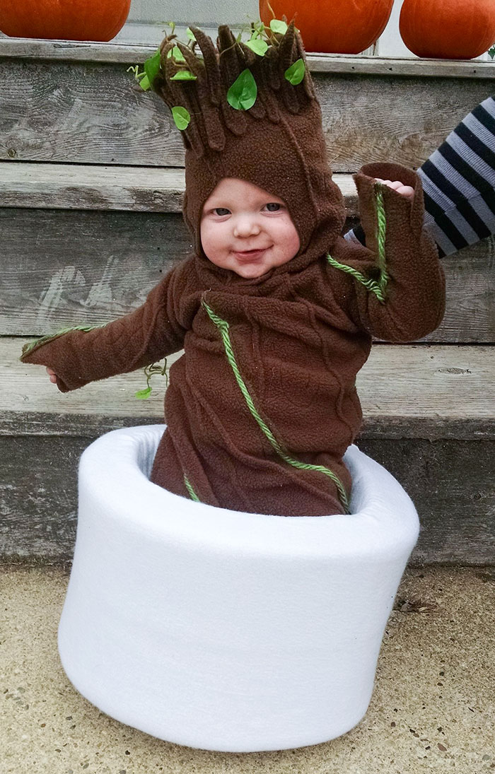 My Wife Made Our Son A Baby Groot Costume For This Halloween
