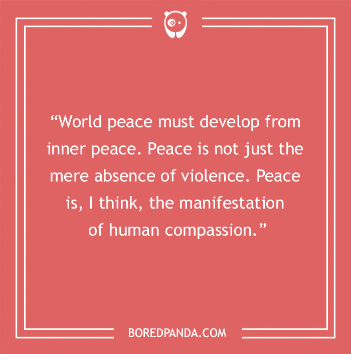 Dalai Lama quote about inner peace