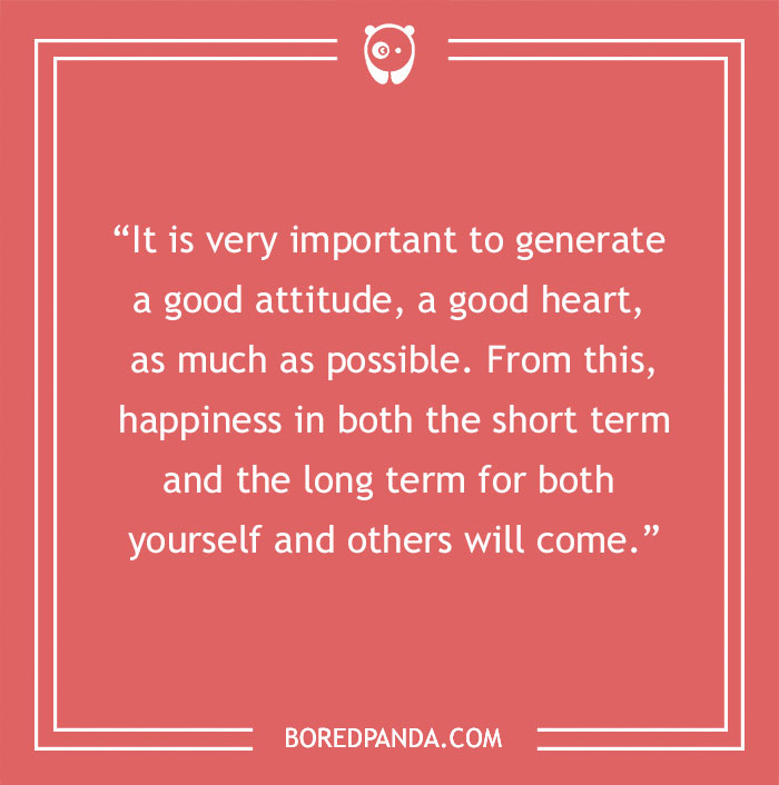 Dalai Lama quote about good attitude