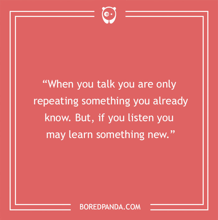 Dalai Lama quote about talking and hearing