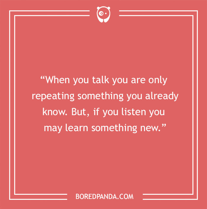 Dalai Lama quote about talking and hearing