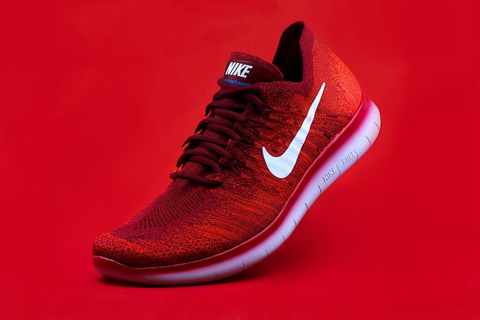 Red nike shoes