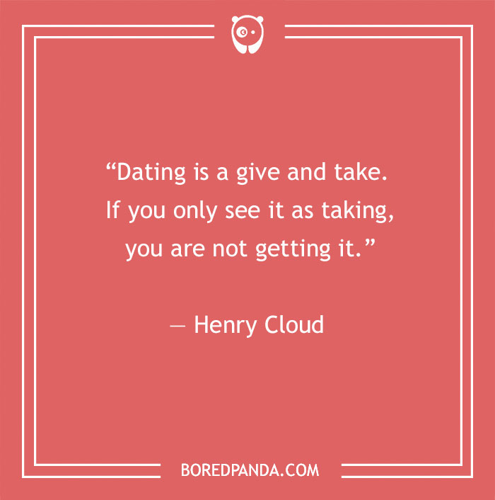 Henry Cloud quote about dating