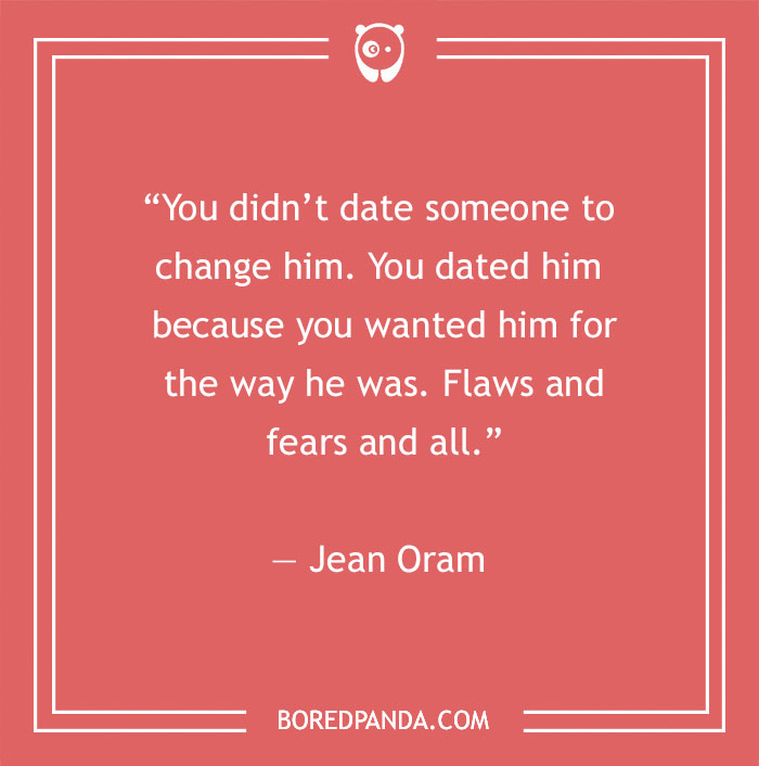 Jean Oram quote about dating