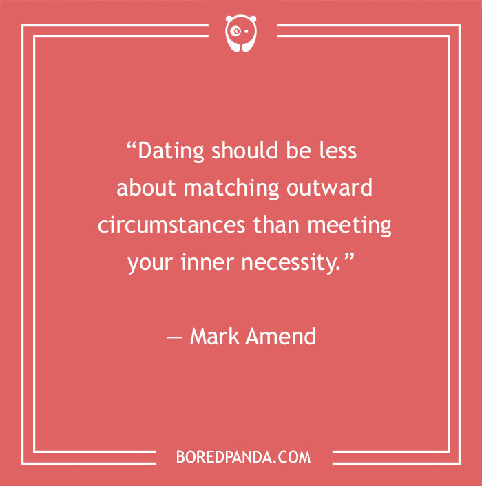 Mark Amend quote about dating
