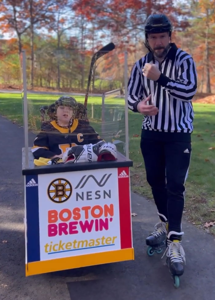 I Don’t Know What’s Better… The Costume In General, Or Watching Matt’s Ref Calls And Skating