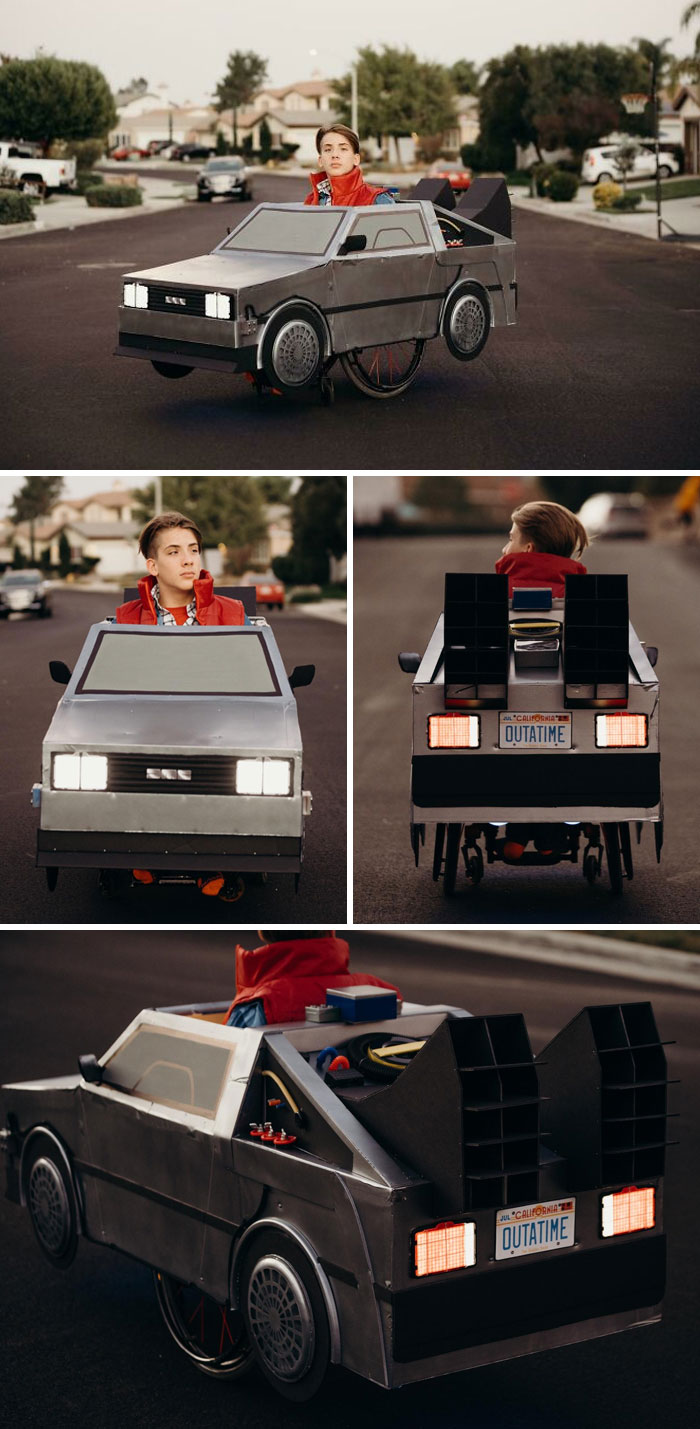 Jeremy’s Back To The Future DeLorean Wheelchair Costume - Halloween 2020