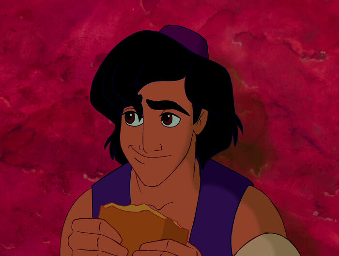 Aladdin eating bread from Aladdin