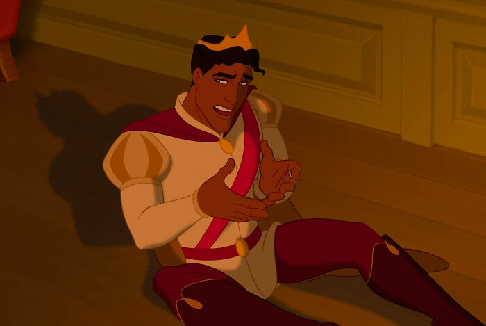 Naveen sitting from The Princess and the Frog