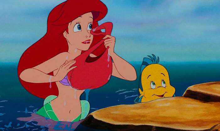 Ariel and yellow fish from The Little Mermaid