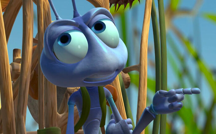 Flik pointing from A Bug's Life