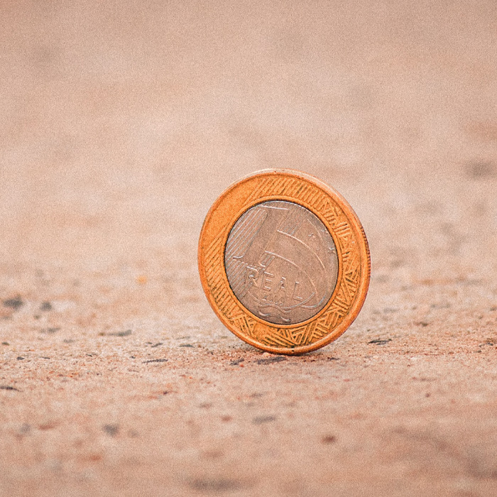Silver and golden coin 