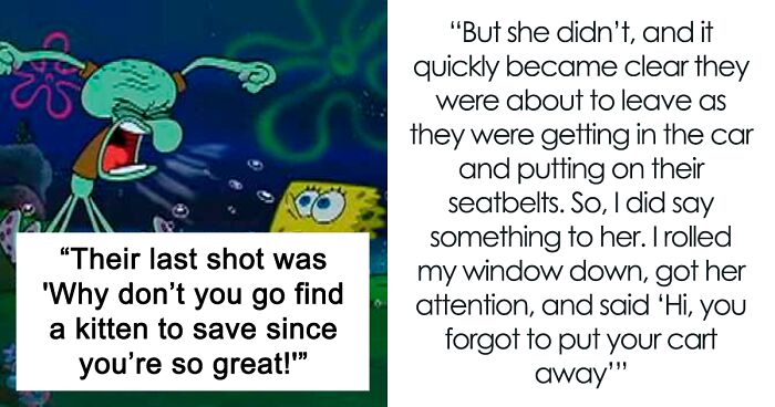 Karens Leave Their Cart In The Middle Of Parking Lot, Get Surprised When Another Shopper Confronts Them