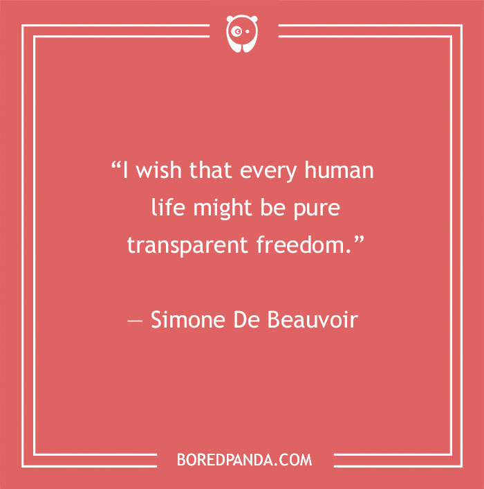 Simone De Beauvoir existentialism quote