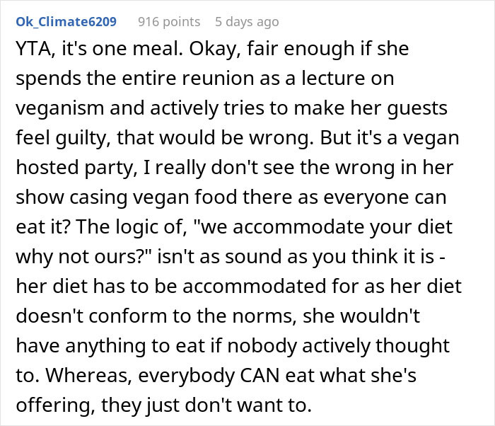 Guy Calls Out Vegan Sister For “Forcing An Entire Family To Adopt Her Choices”, Internet Is Split Guy Calls Out Vegan Sister For “Forcing An Entire Family To Adopt Her Choices”, Internet Is Split
