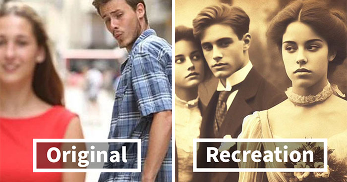 20 AI Recreations Of Popular Memes Shown As If They Were Captured Back In Time
