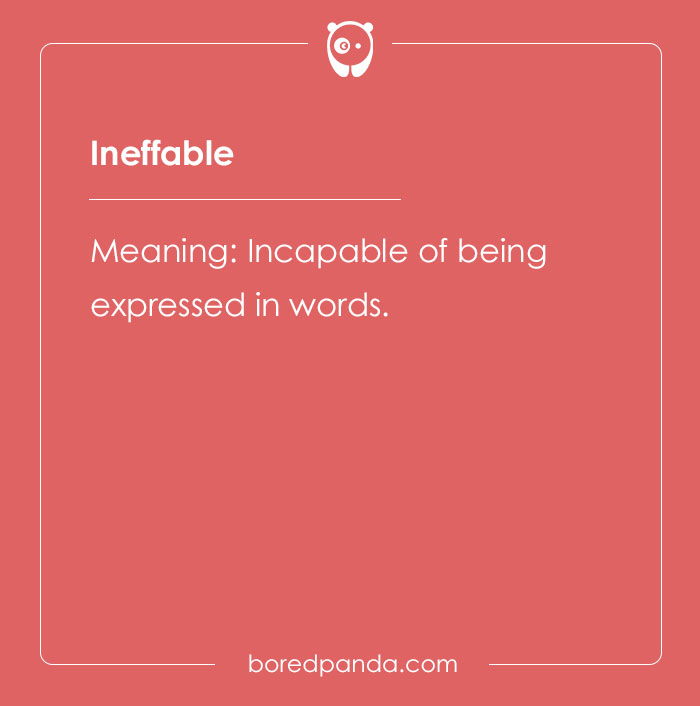 The meaning of word ineffable