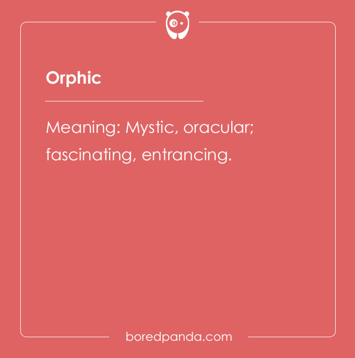 The meaning of word orphic