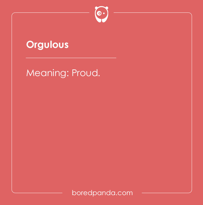 The meaning of word orgulous