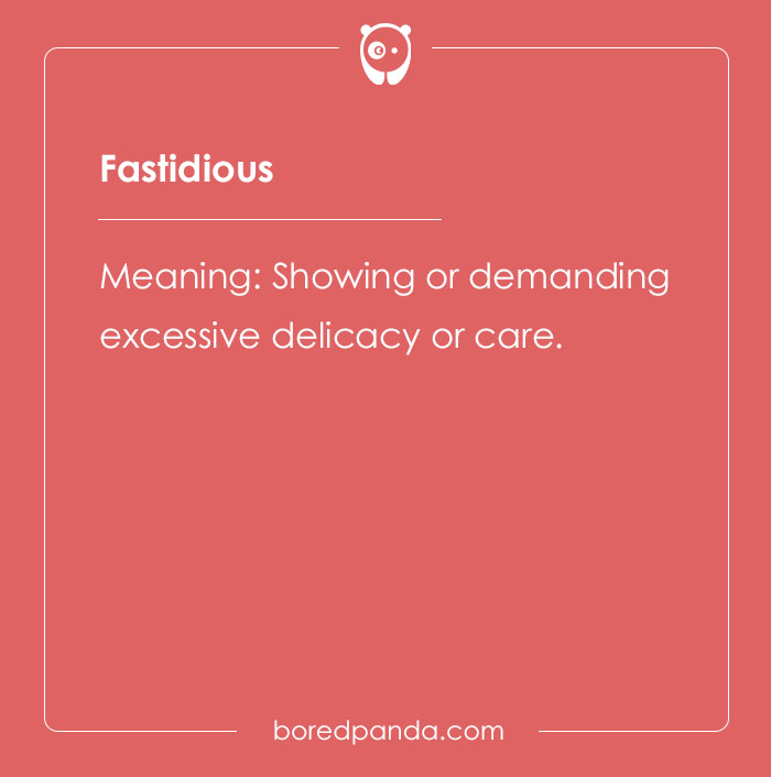 The meaning of word fastidious