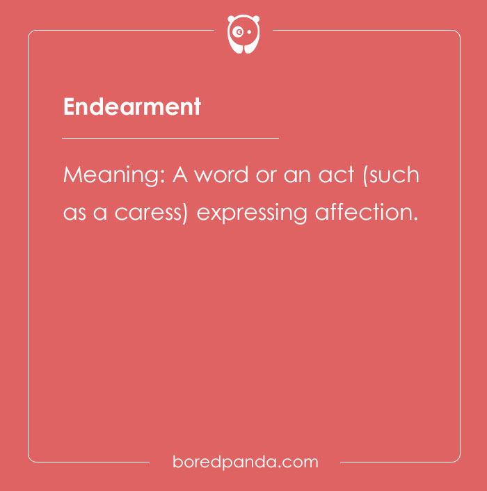 The meaning of word endearment