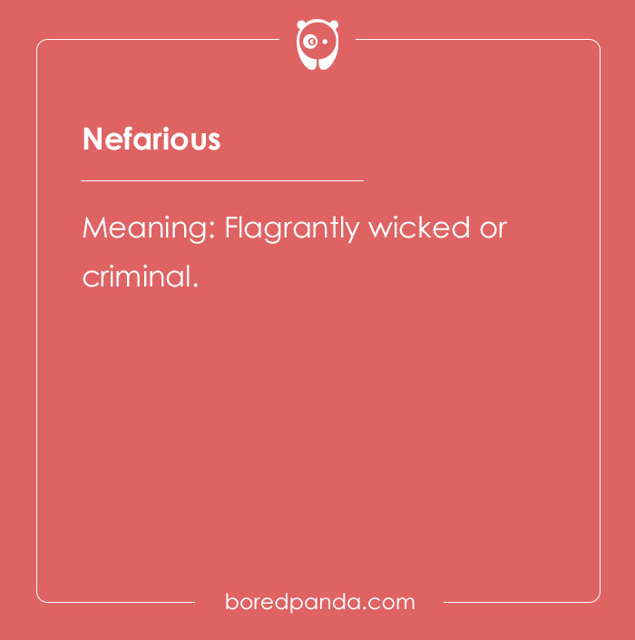 The meaning of word nefarious