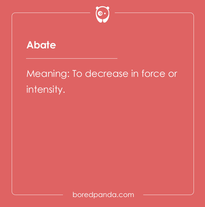 The meaning of word abate