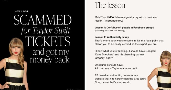 How I Got Scammed For Taylor Swift Tickets And Scammed The Scammer Right Back