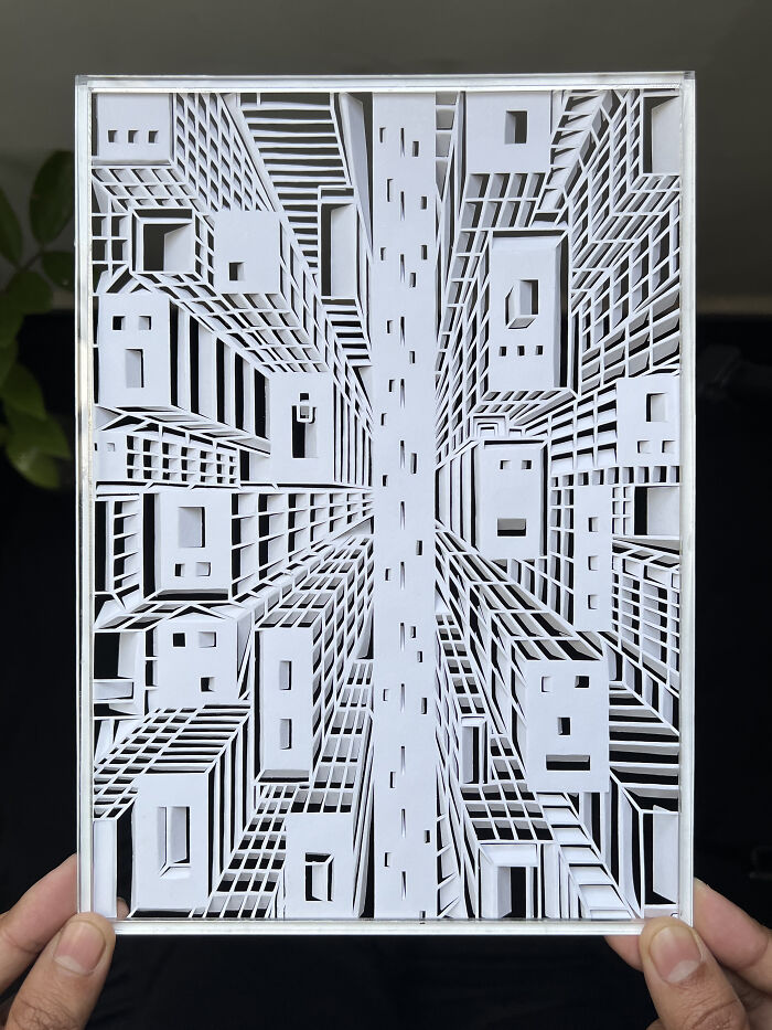 I Cut And Fold Paper To Make Perspective