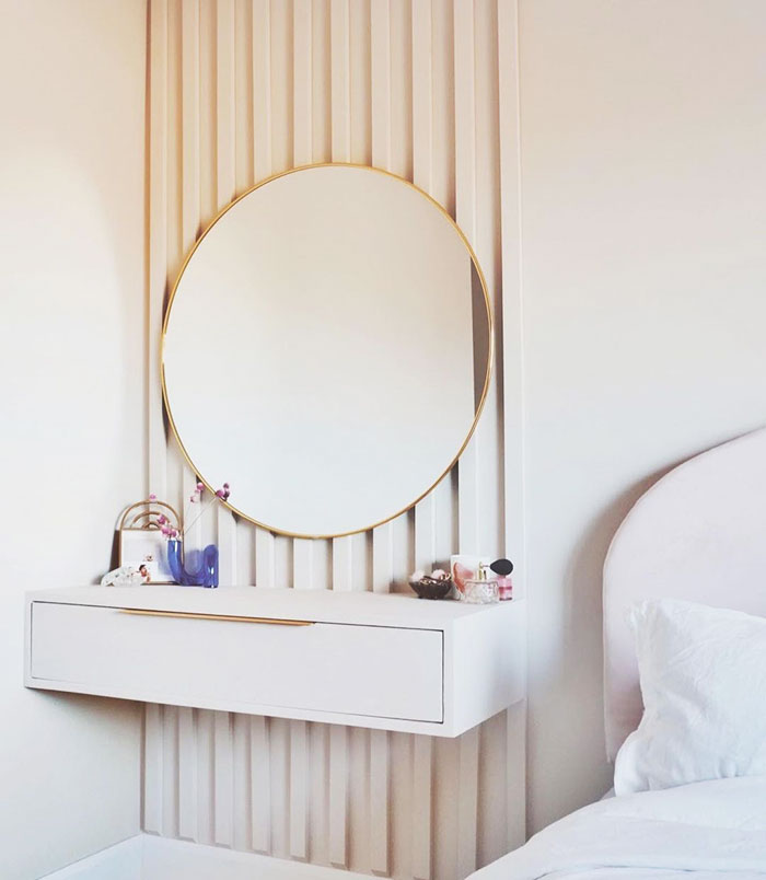 Multipurpose floating nightstand and vanity