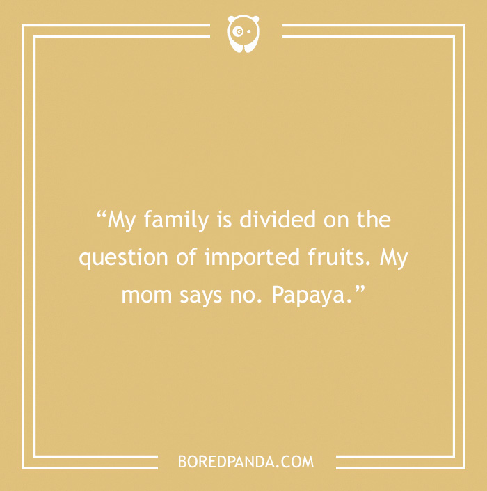 Fruit joke about papaya 