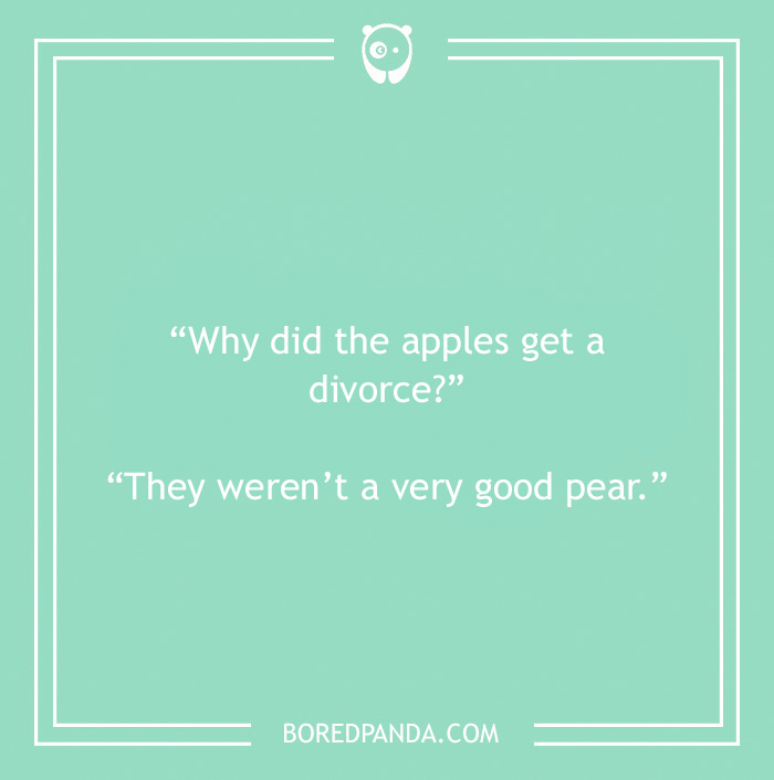Fruit joke about apples and a divorce