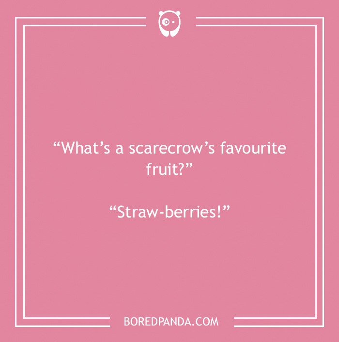 Fruit joke about scarecrow’s favourite fruit