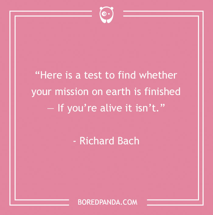 Richard Bach quote about mission of life 