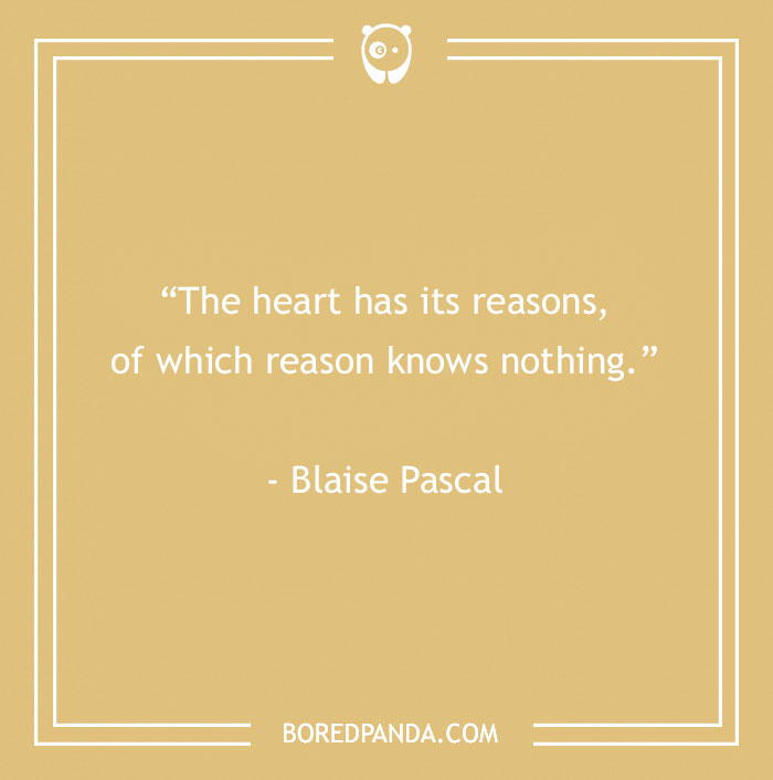 Blaise Pascal quote about heart 