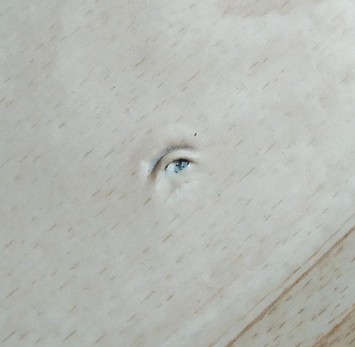 This Tiny Dent In My Linoleum Floor Looks Like An Eye