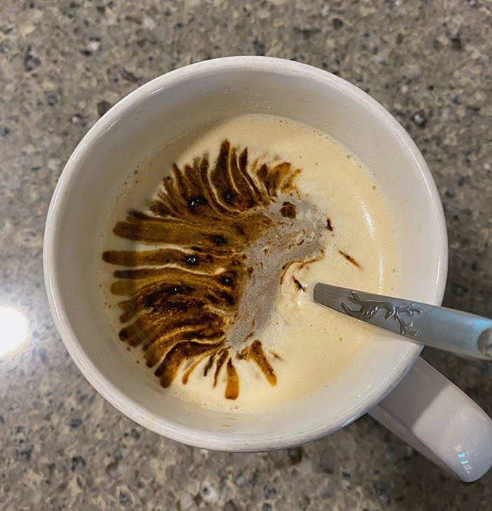 I Accidentally Created A Porcupine By Pouring Instant Coffee Over An Americano
