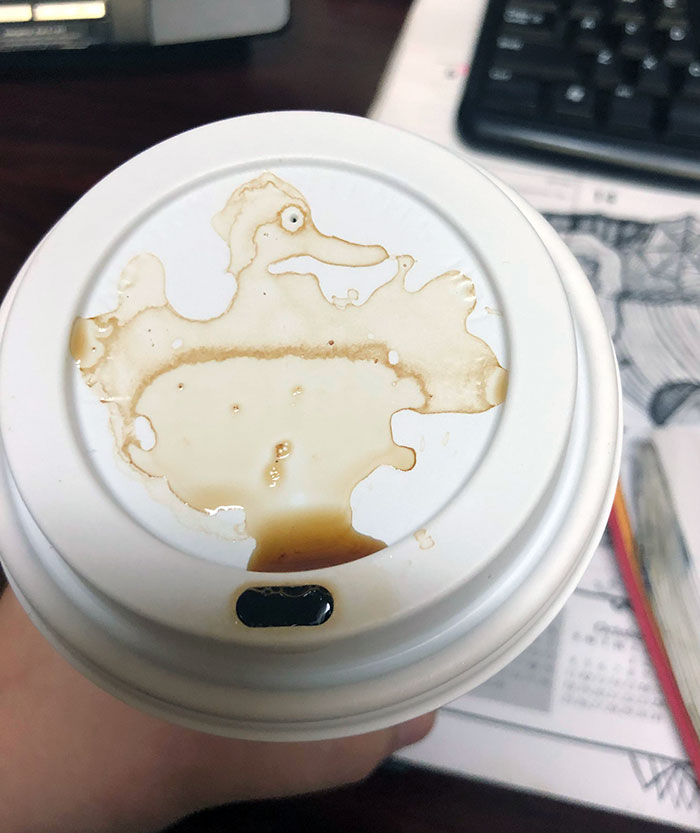 The Way My Coffee Spilled This Morning Looked Like A Duck