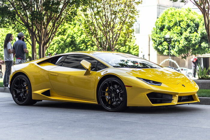 Yellow sport car