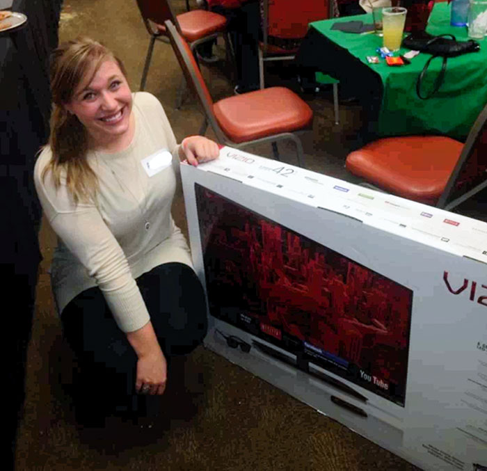 I Got A TV From My Boss At Our Company Party. I Was Kind Of In Shock