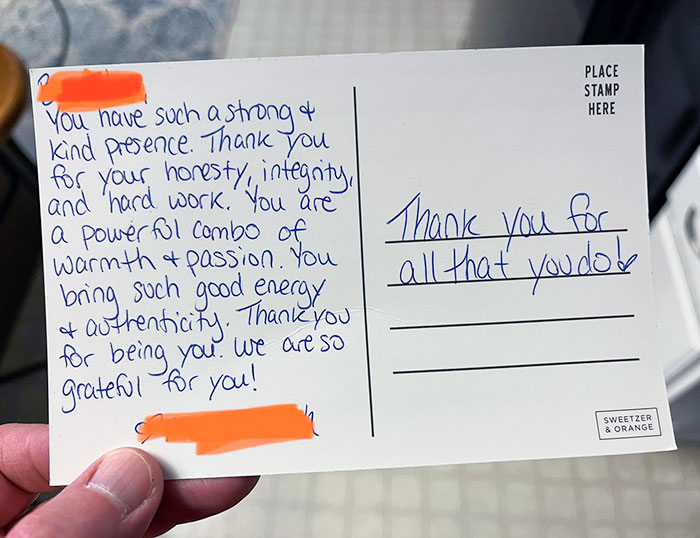 I Got This From My Boss At Work. I Don't Think I've Ever Received Such A Positive Words From Anyone Else I've Ever Worked With
