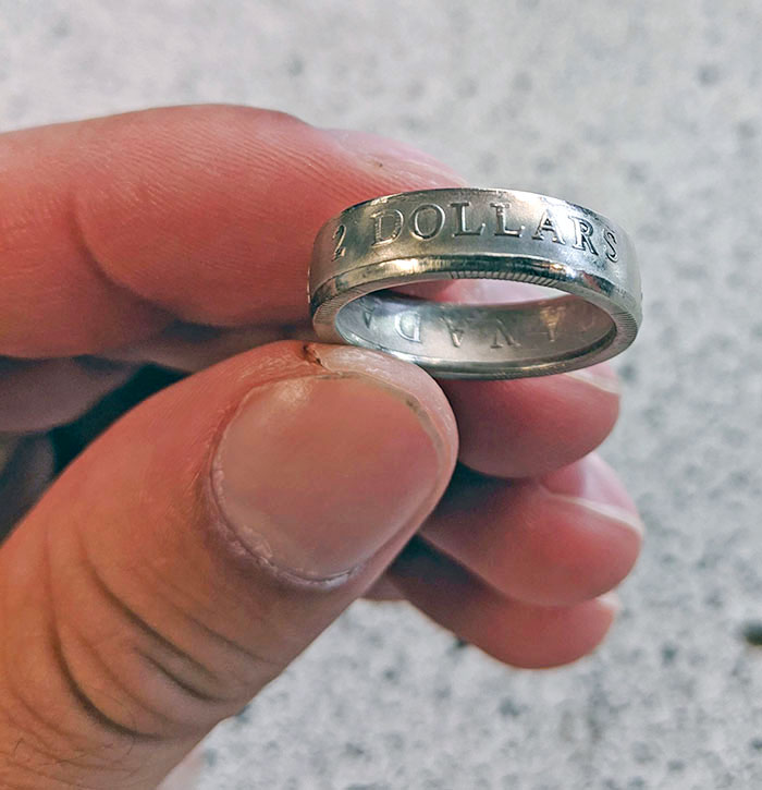 This Canadian Toonie Ring My Boss Made For Me