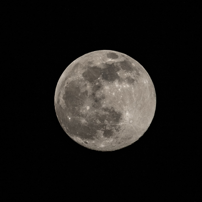 Fool moon in the dark sky 